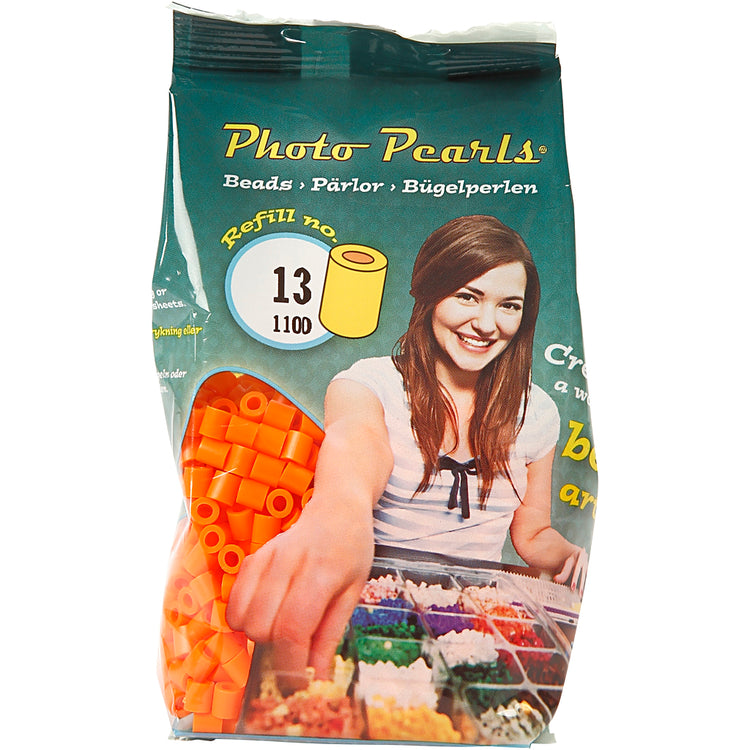 Perles photo Nabbi, taille 5x5 mm, diamètre du trou 2,5 mm, moyen, orange vif (13), 1100 pièces 1 boîte