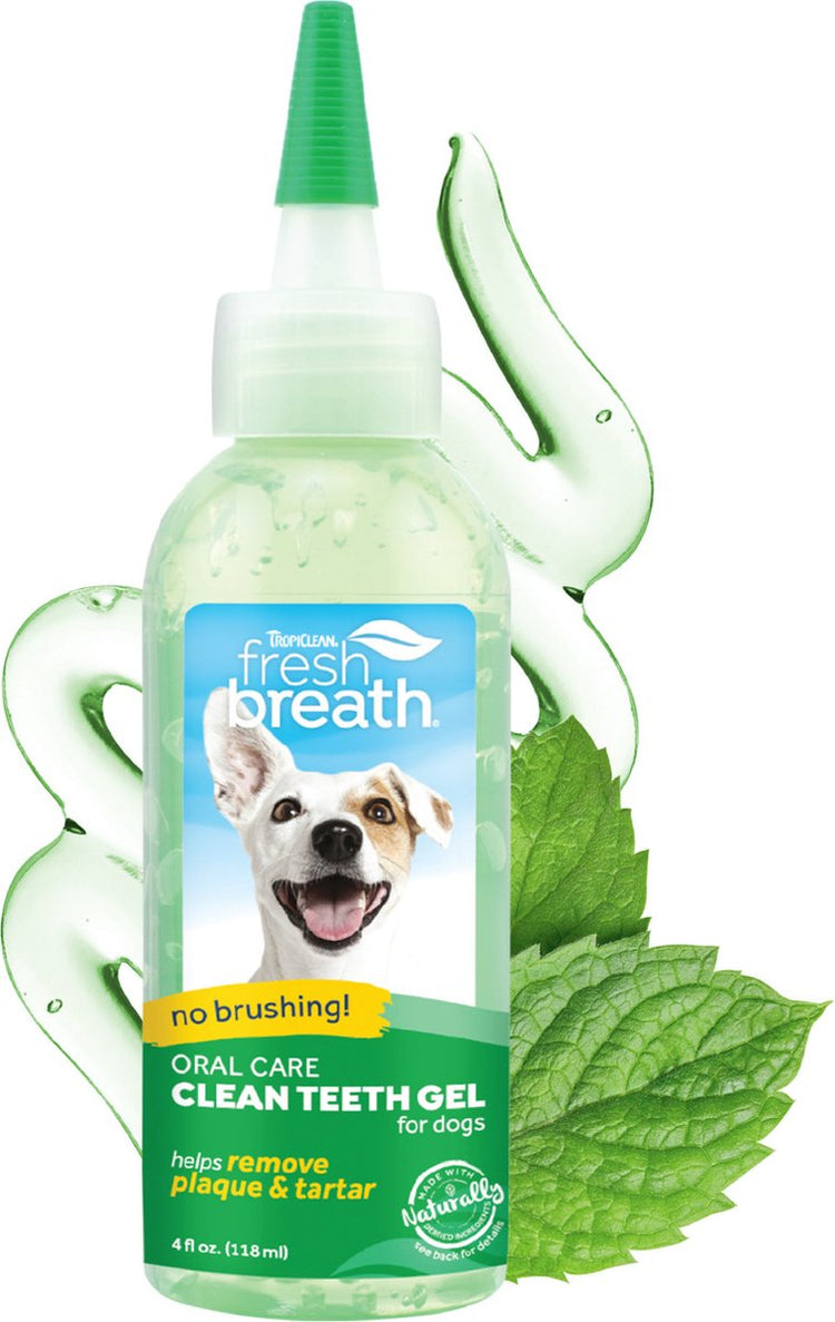Tropiclean haleine fraîche - gel dentaire soin dentaire chien - menthe - 118 ml