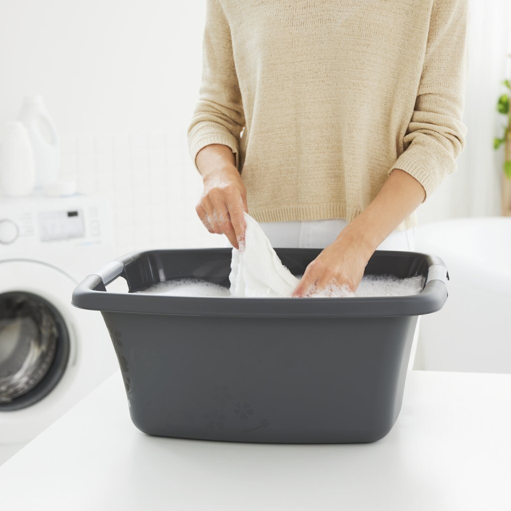 Panier à linge fleurs Rotho 25l anthracite