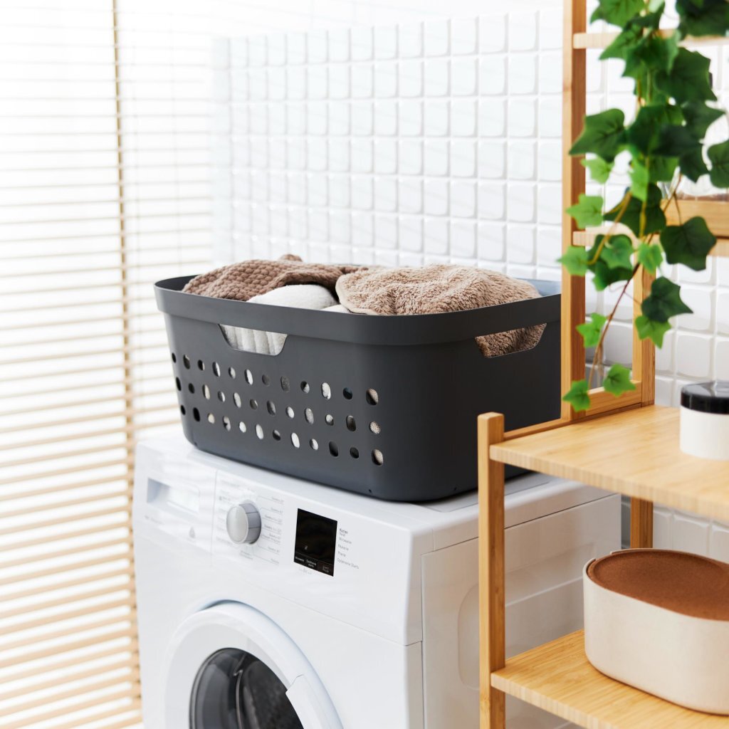 Rotho Rotho Jona Laundry Basket 39L Anthracite