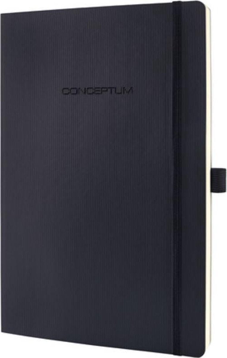 Sigel notebook - conceptum pure - a5 - softcover - black - 194 pages - 80 grams - line - si-co321