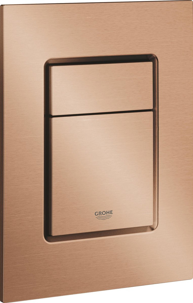 WC à panneau de commande Grohe skate cosmopolitan s - vertical - double chasse - coucher de soleil chaud brossé (bronze mat) - taille mince
