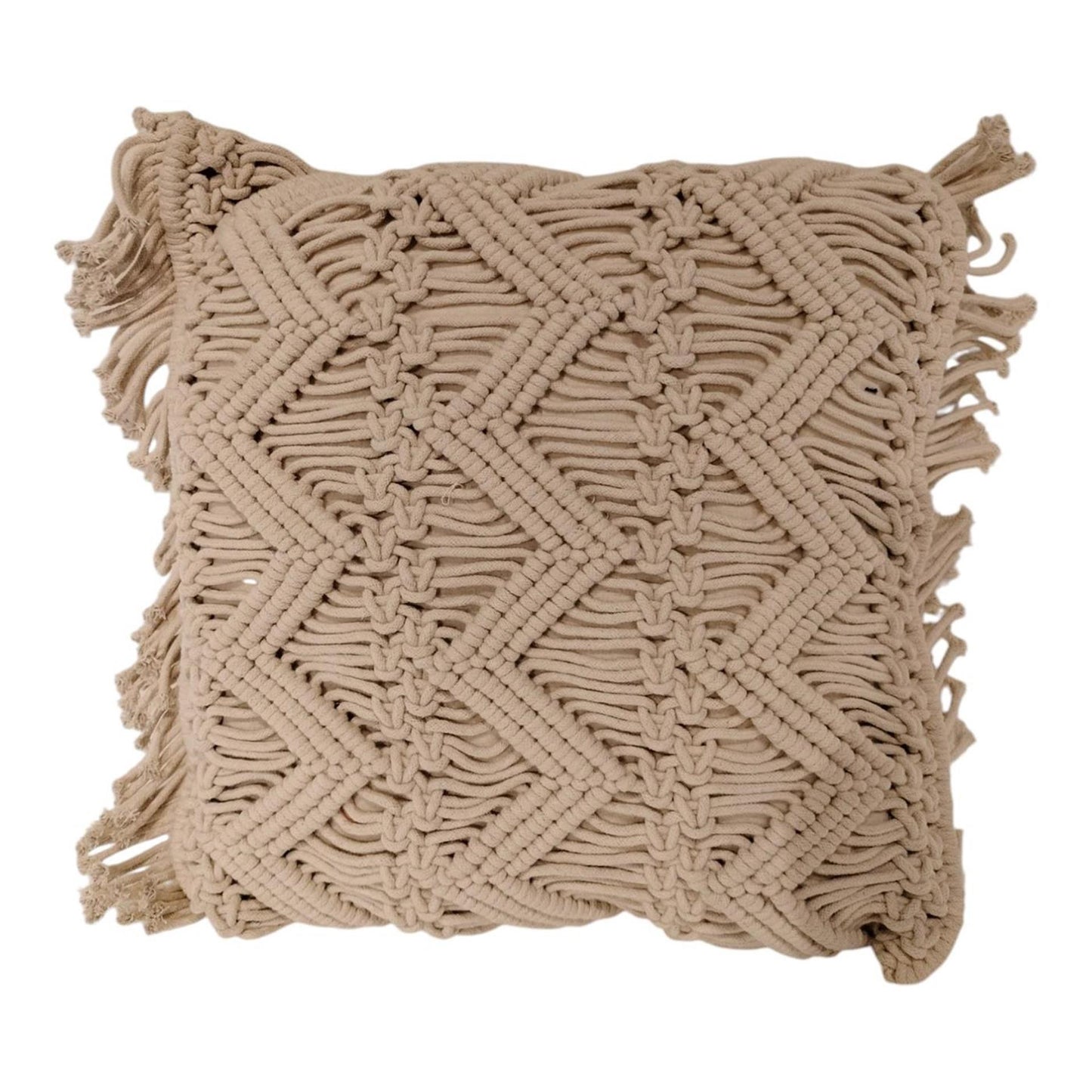 Coussin ambiance Mansion pommade naturel 45x45cm
