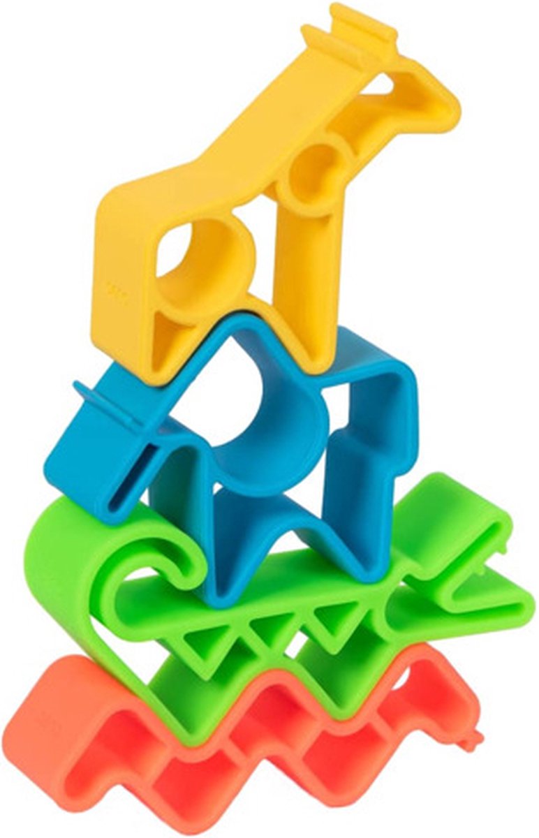 Dëna ensemble de jouets 4 pièces silicone animal néon