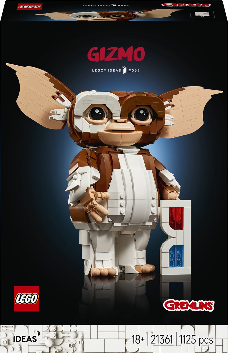 Lego ideas gremlins : gizmo, ensemble de figurines réglables - 21361