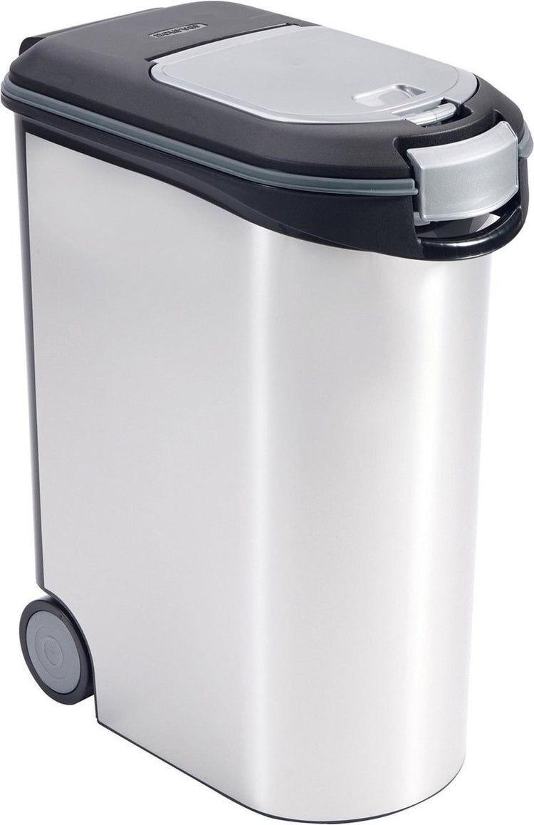Curver récipient alimentaire chien ou chat - 54l - 20kg - 49x28x60,5cm - métallique