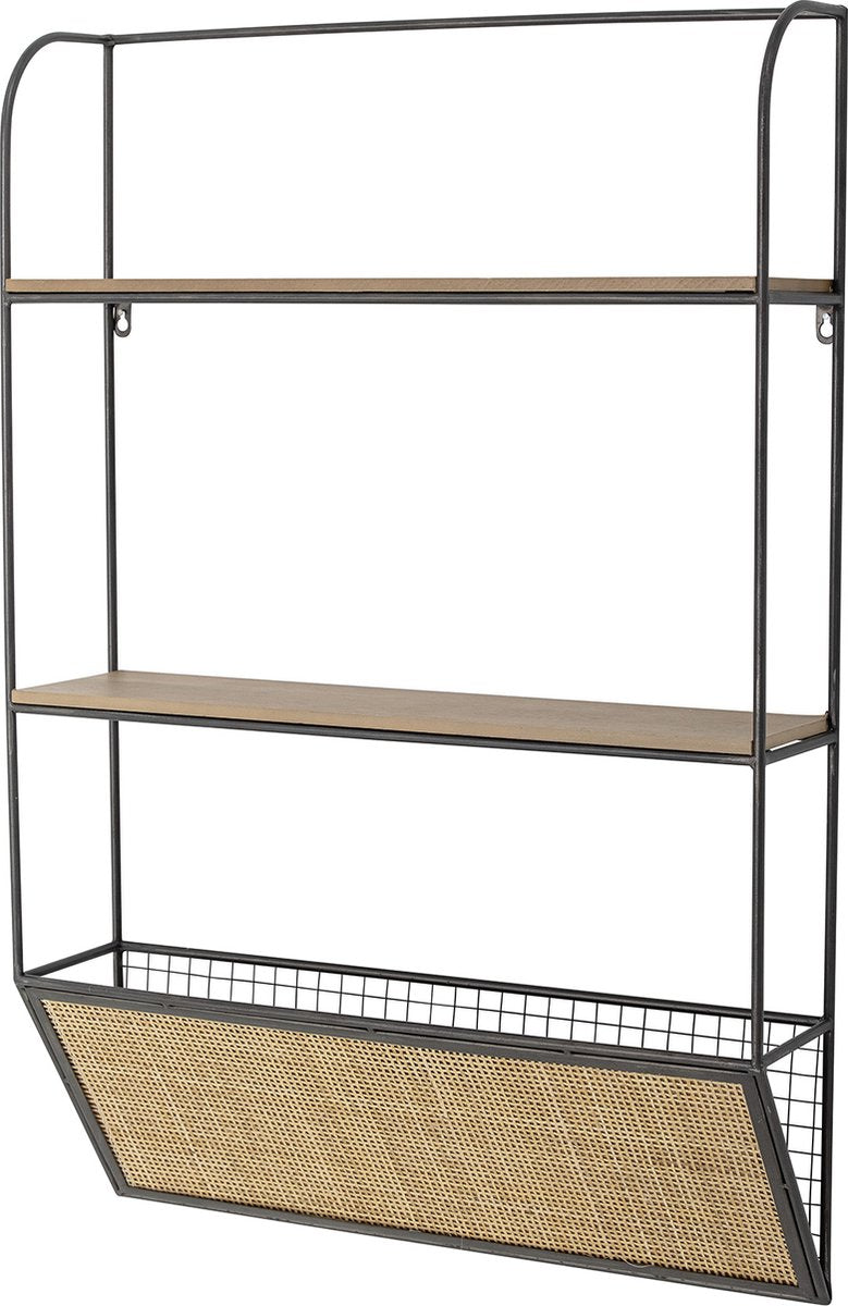 Bloomingville - étagère lesley - beige - rotin