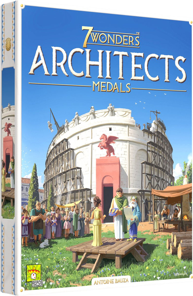 Repos production 7 merveilles médailles d'architectes - Jeu de société néerlandais