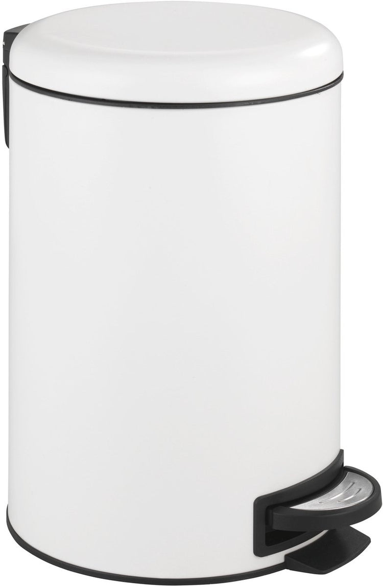 Wenko poubelle à pédale leman easy-close 12 litres blanc mat - couvercle à fermeture facile - poubelle - poubelle - poubelle - poubelle - poubelle
