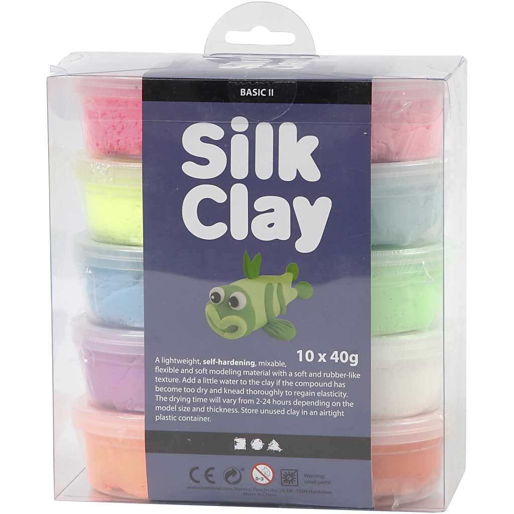 Couleurs vives sur l'argile en soie, 10x40gr