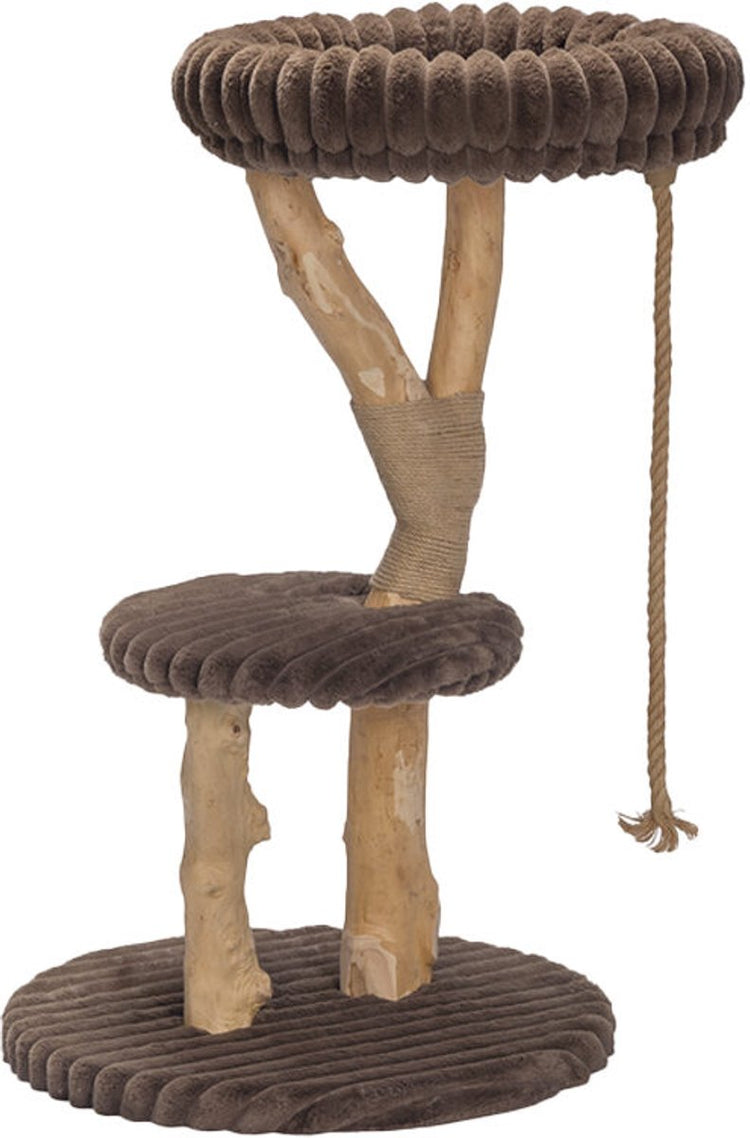 Conçu par lotte reya - griffoir - bois - marron - 60x60x103 cm