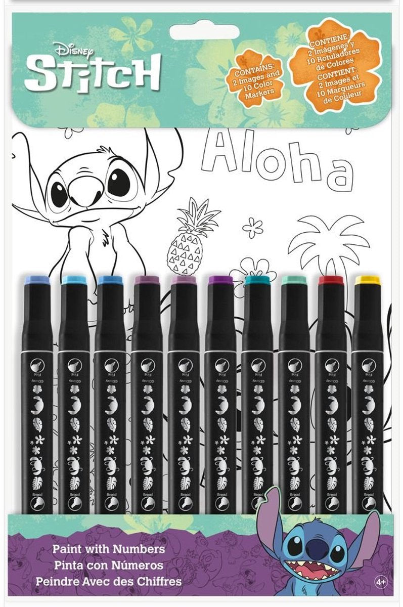 Livre de coloriage Disney Lilo et Stitch avec chiffres