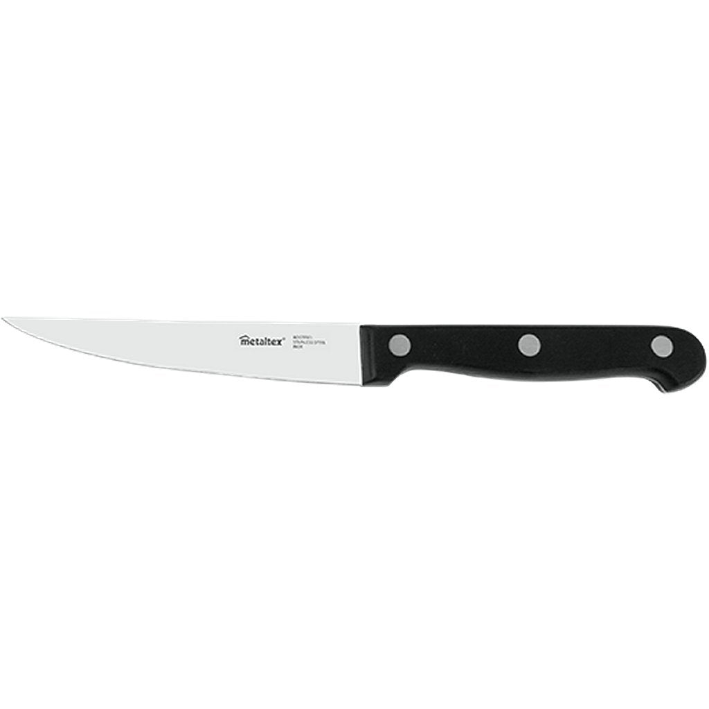 Metaltex Metaltex Steak professionnel Couteau de steak 21 cm en acier inoxydable noir