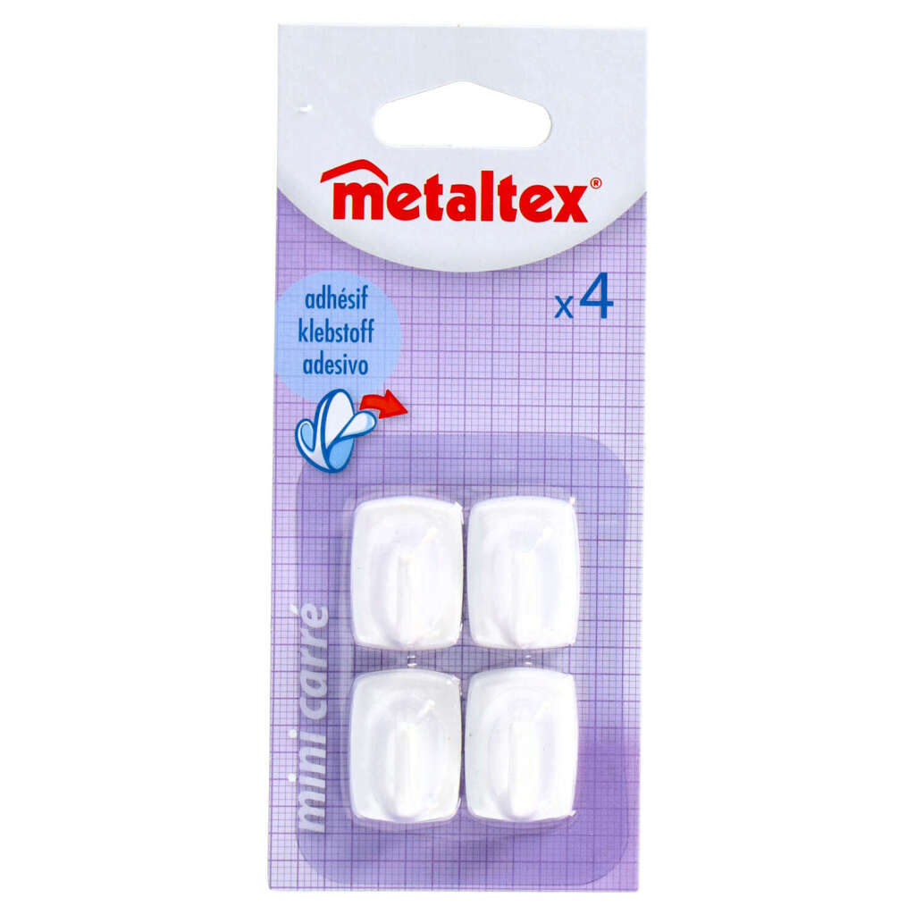 Metaltex Metaltex Square Slice Crochets 4 morceaux de blanc