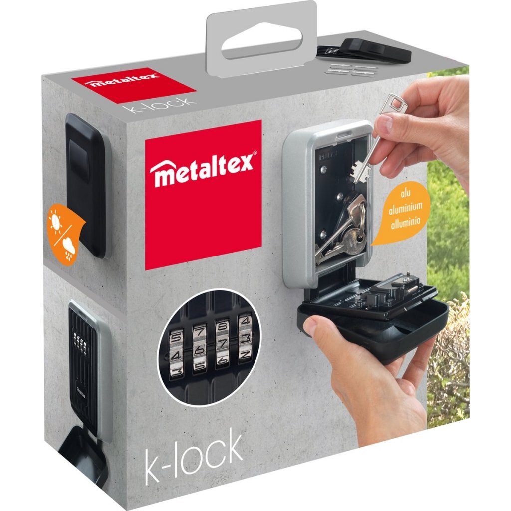 Metaltex Metaltex Key Greenhouse avec numéro de fente d'argent noir