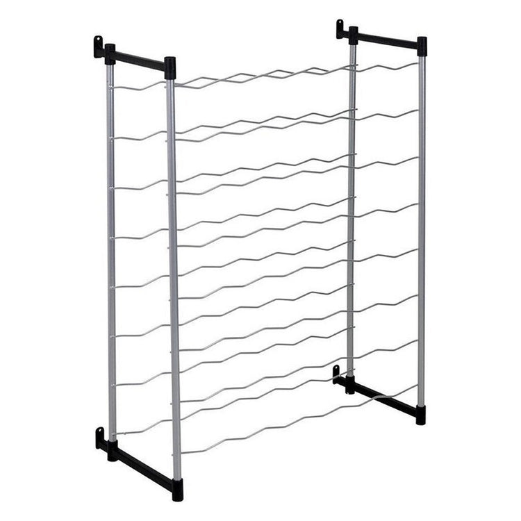 Metaltex Metaltex Merlot Bottle Rack pour 48 bouteilles 59x26x85 cm en argent noir