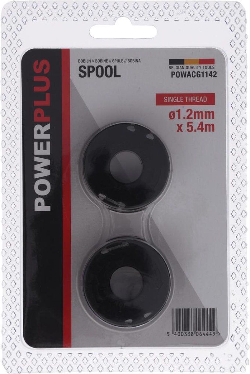 Coupe-herbe à bobine Powerplus powacg1142 - bobine de fil rond - fil de 5,4 m - convient pour powxg8010li - 2 pcs.