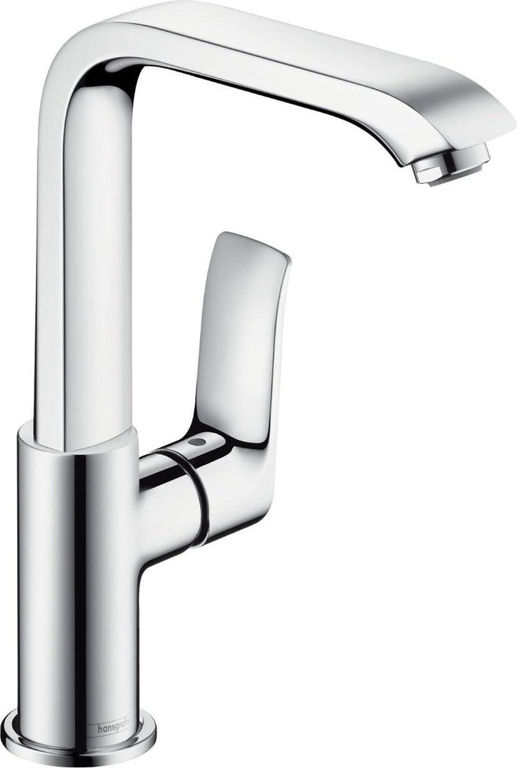 Hansgrohe Metris mitigeur de lavabo 230 bec haut et garniture de vidage push-open - saillie du bec 155 mm