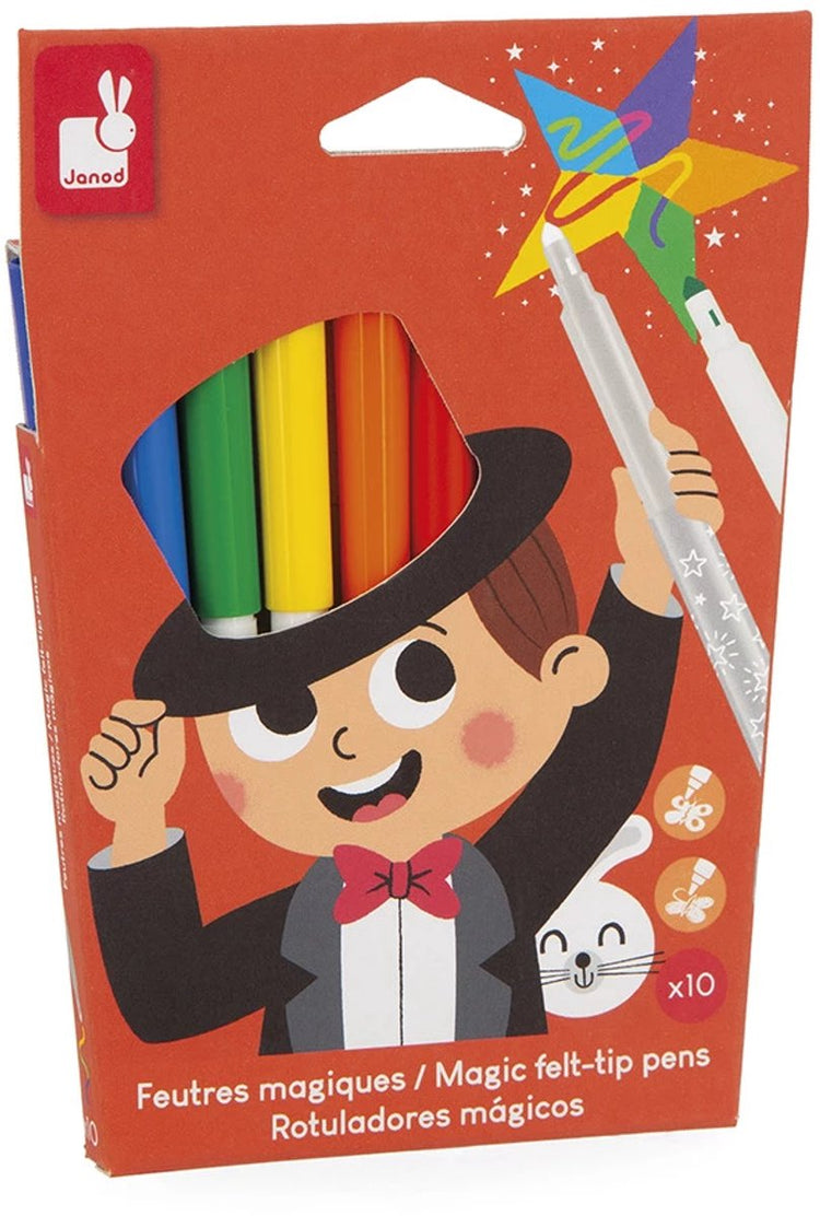 Janod - colo - feutres magiques - lot de 10 couleurs différentes