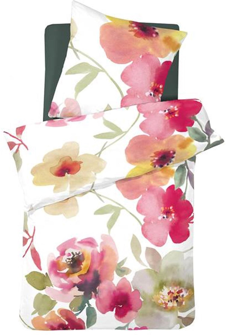 Housse de couette Cendrillon flore - rose - 140x220