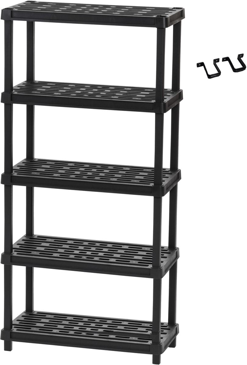 Rack de stockage Iris xl – 5 couches – extra large – robuste – noir