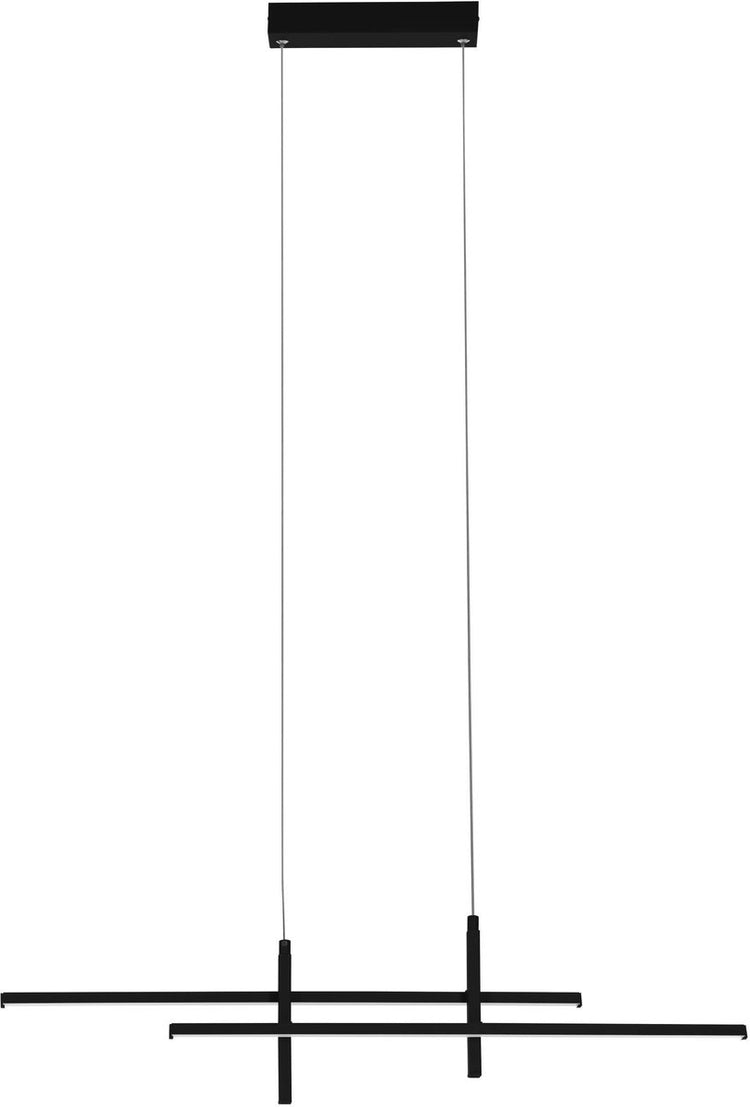 Lampe à suspension Eglo trepiliano / LED - 110 cm - noir et blanc