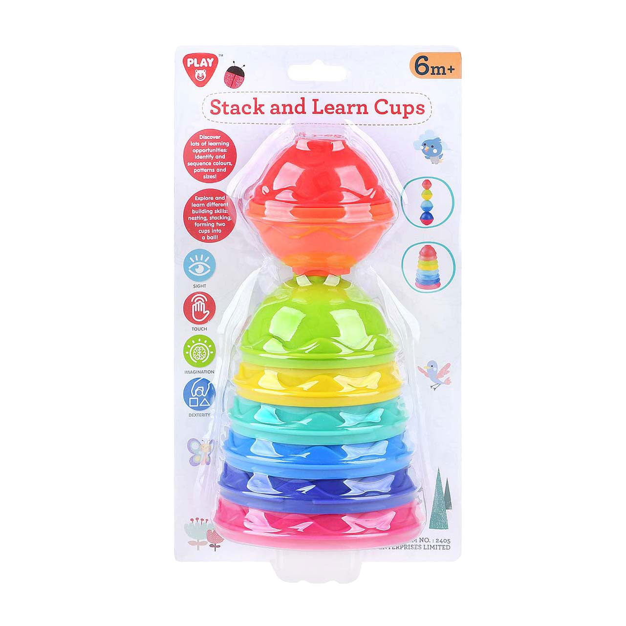 Jouez aux tasses en cuir et en empilage, 8dlg.