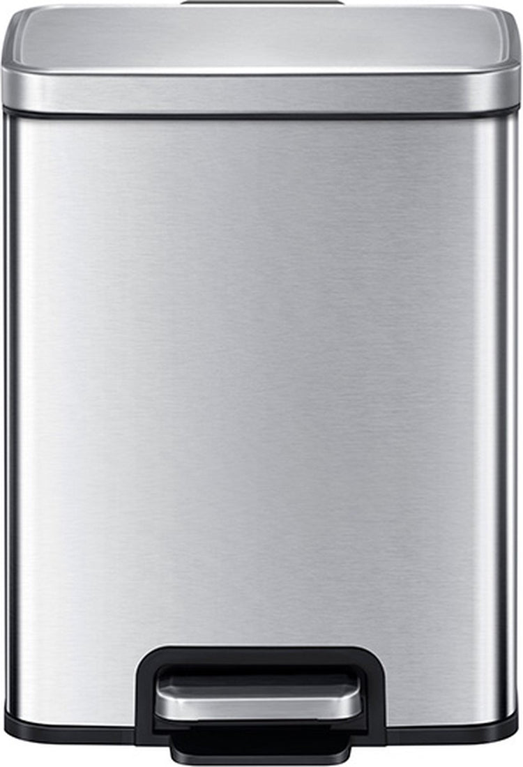 Eko - poubelle à pédale madison 6 litres - plastique inox - acier inoxydable mat misty - poubelle