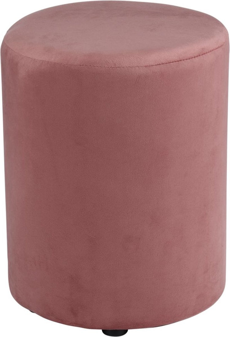 Arti casa pouf rond en velours - pouf rond en velours 28x36 cm - fauteuil ou tabouret compact - pouf pour salon et chambre - rose