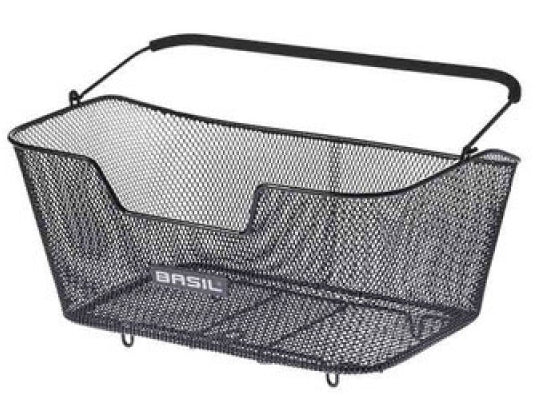 Base de basilic l - panier de vélo - à l'arrière - noir