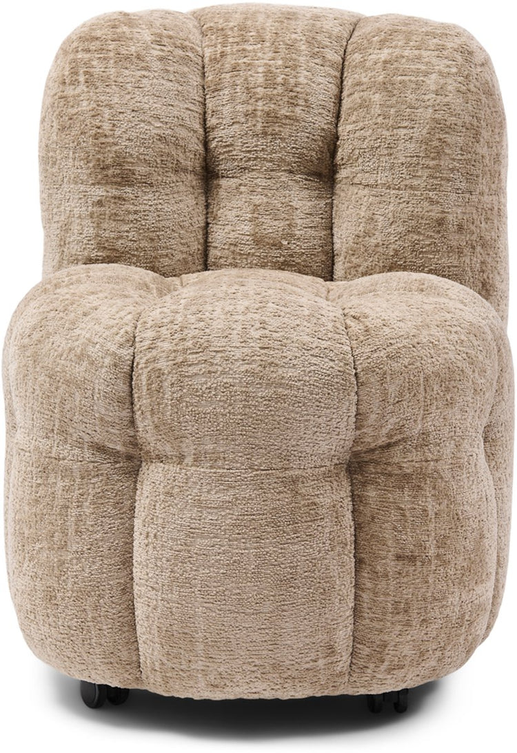 Riviera maison arosa chaise de salle à manger pivotante taupe - polyester, bois de hêtre - taupe - 77,0x66,0x91,0 cm