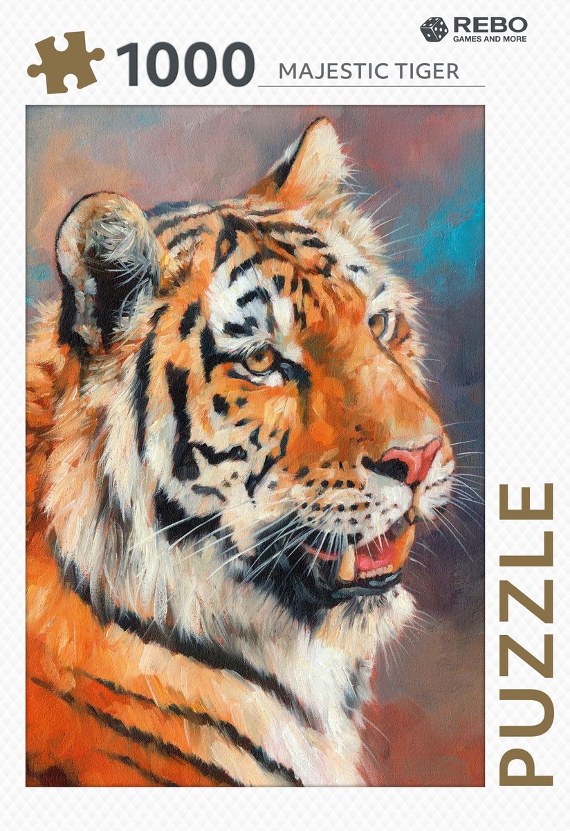 Rebo puzzle 1000 pièces - tigre majestueux