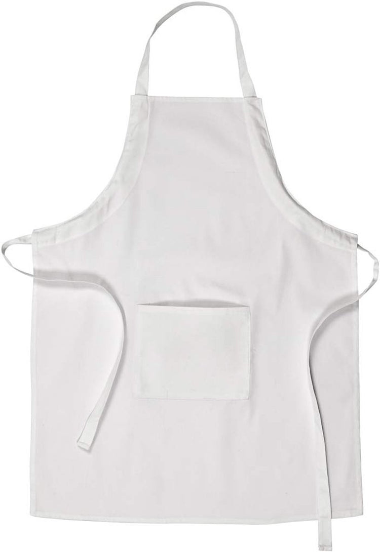 Tablier Creativ Company avec poche, L : 84 cm, l : 65 cm, taille m-xl cm, 210 g, blanc, 1 pièce