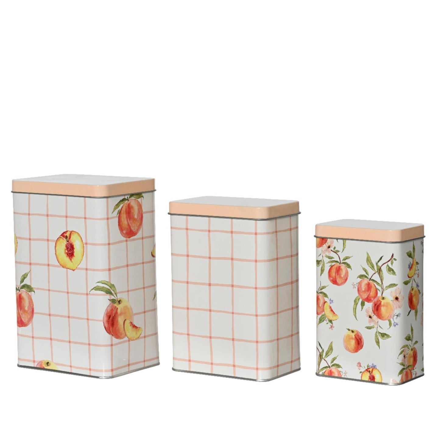 Decoris boîte de rangement 3 pièces h18,5cm multi