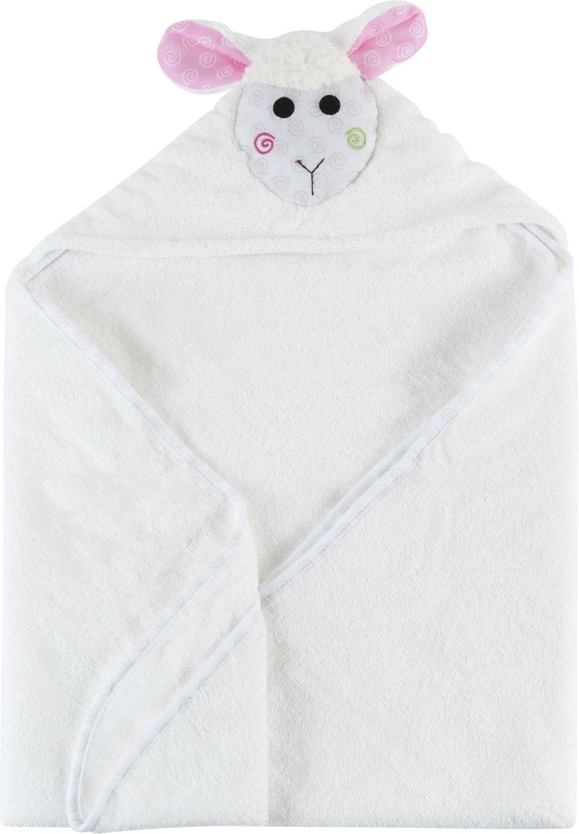 Cape de bain bébé Zoocchini - lola l'agneau blanc