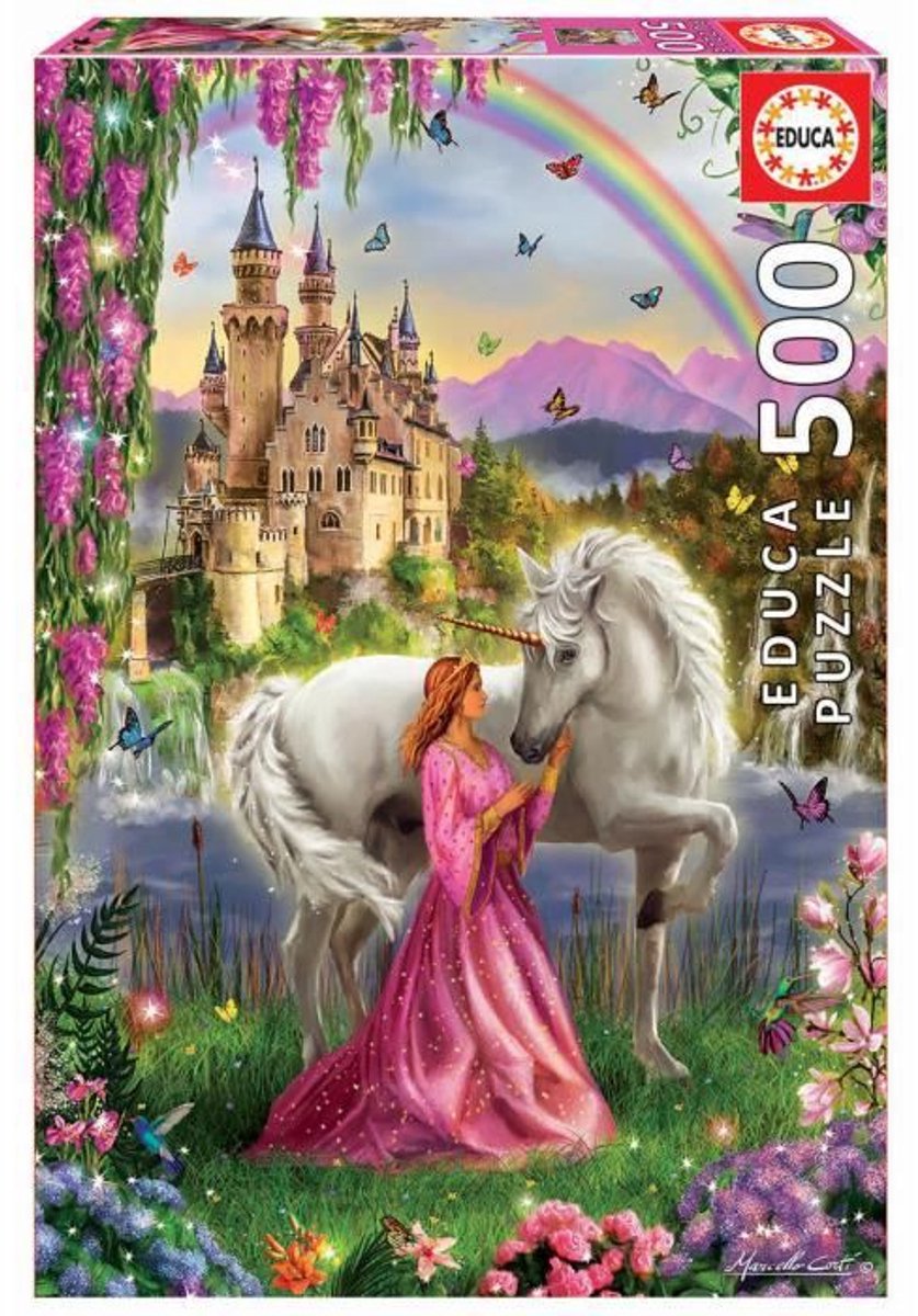 Educa - puzzle - contes de fées et licorne - 500 pièces - puzzle