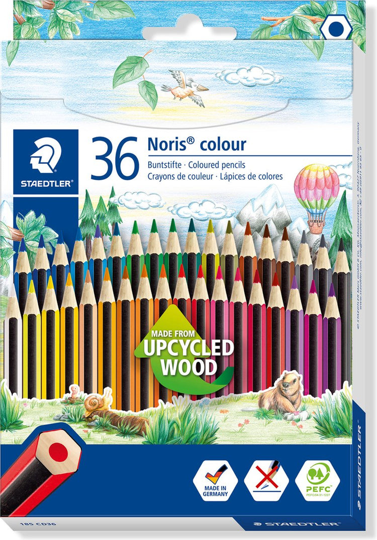 Staedtler noris color crayon de couleur en bois recyclé - set 36 pcs