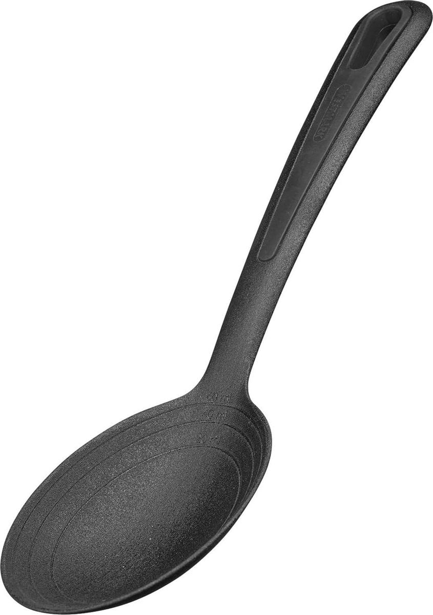Cuillère à salade et de service Westmark, grand logement pour cuillère, bol intérieur : 20, 40 + 60 ml, plastique, souple, noir, 28642270