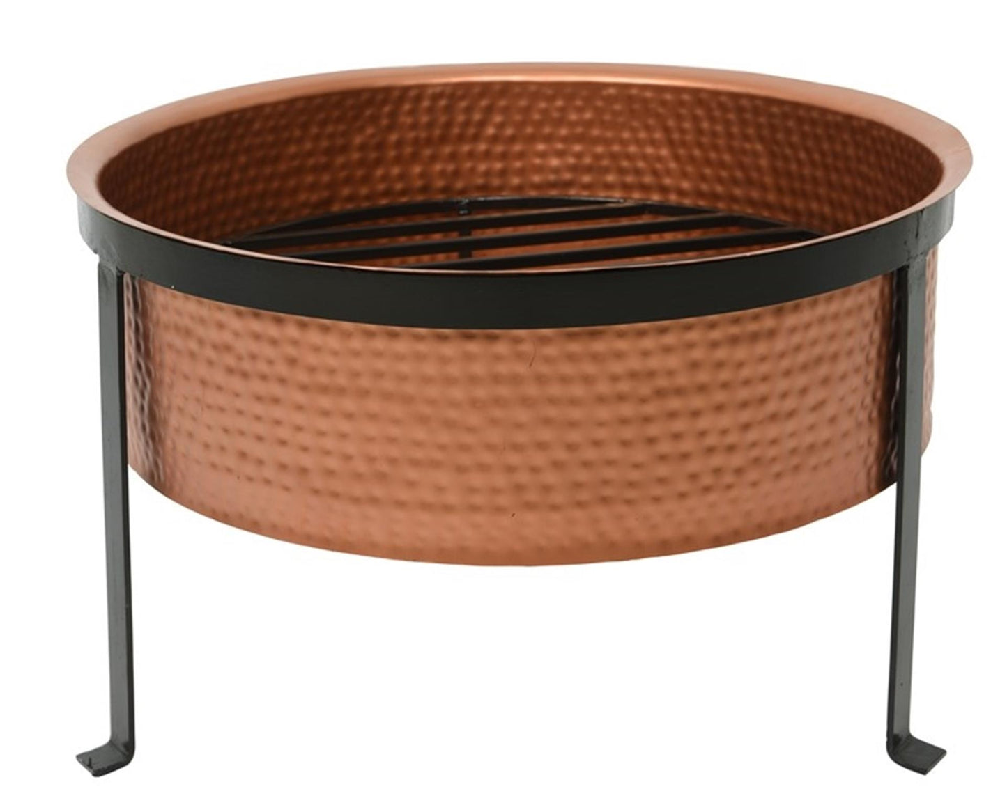 Brasero Decoris aspect cuivre avec support (acier) 56x37
