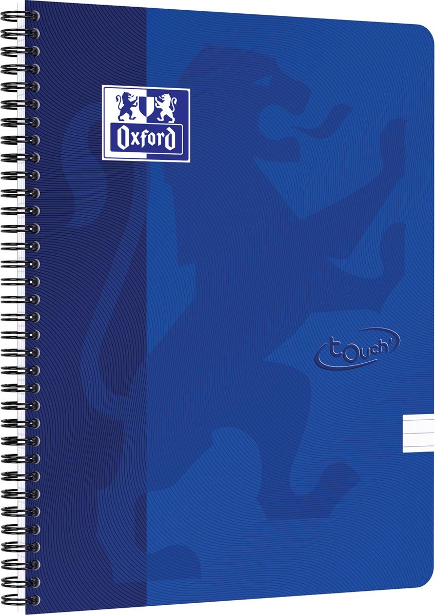 Oxford touch - bloc-notes - a4 - ligné - 140 pages - 90g - couverture souple - bleu