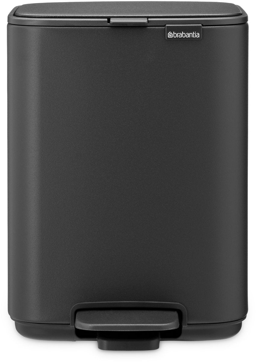 Brabantia bo poubelle à pédale - 4 litres - salle de bain - gris infini minéral