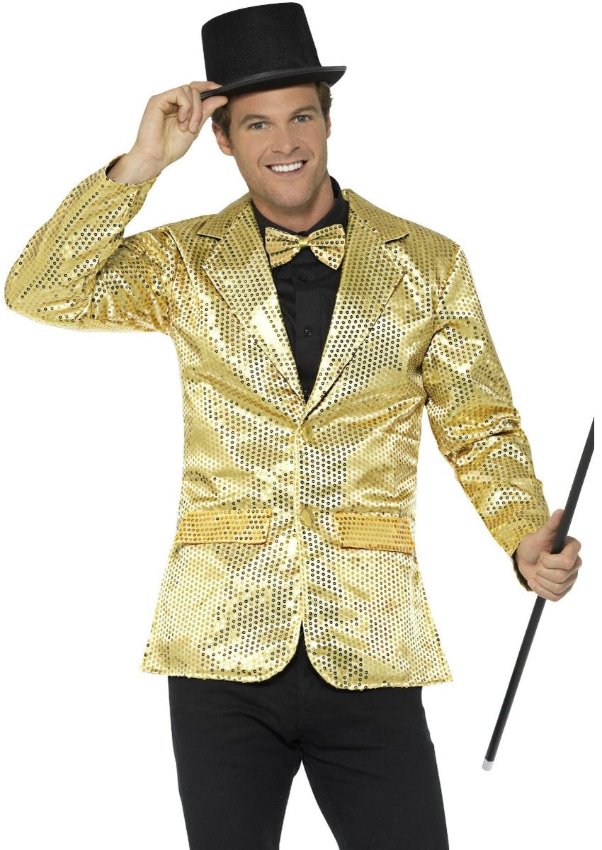 Veste Smiffys paillettes dorées - taille l