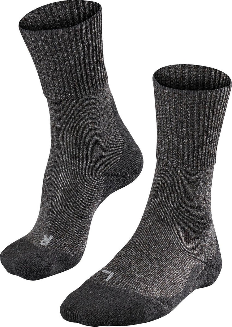 Falke tk1 laine anti-ampoules laine épaisse matériau fonctionnel chaussettes de marche hommes gris - taille 39-41