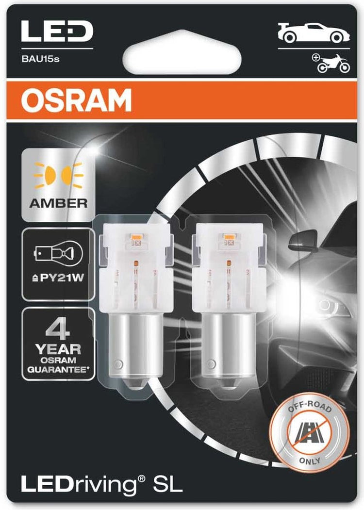 Osram py21w led retrofit orange 12v bau15s 2 pièces