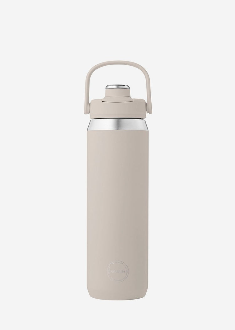 Aya ida aya ida - bouteille de sport - gourde - bouteille thermos - bouteille d'eau - acier inoxydable - 700 ml - beige crème