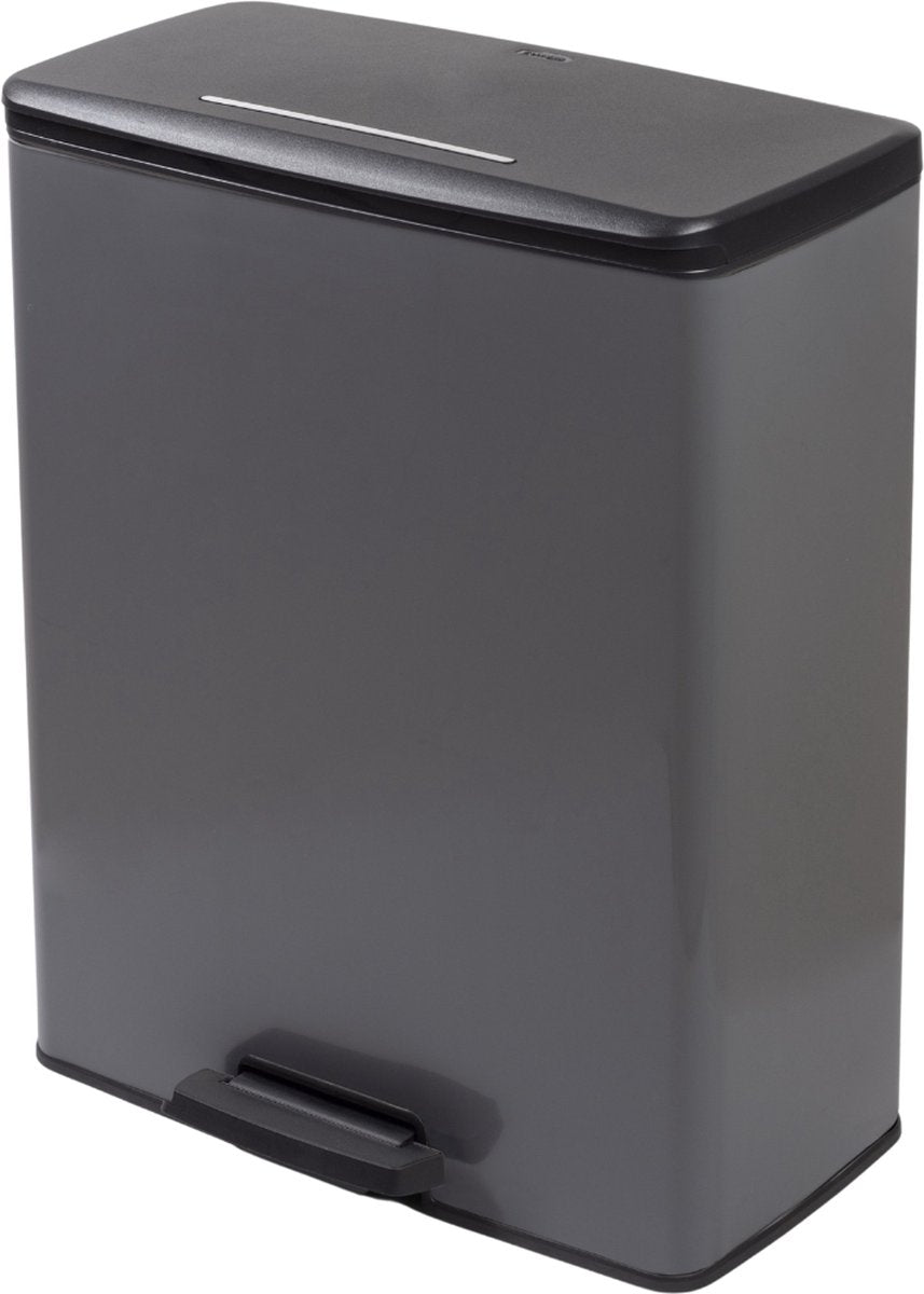 Curver Curver Pedal Bin Deco Rectangular 65 L FOLIGING GREY