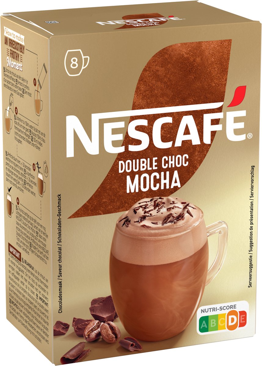Café instantané mocka double choc Nescafé - 6 boites x 8 sachets