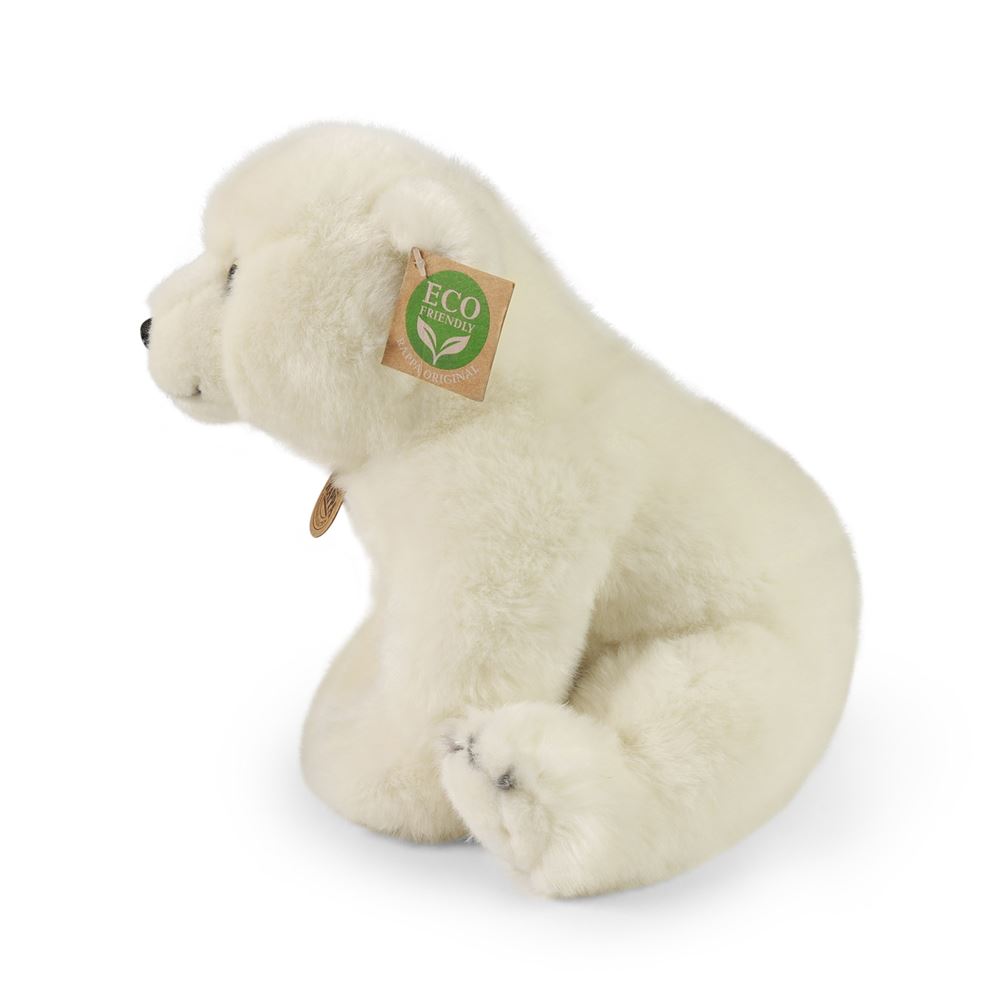 Peluche ours polaire 28 cm écologique