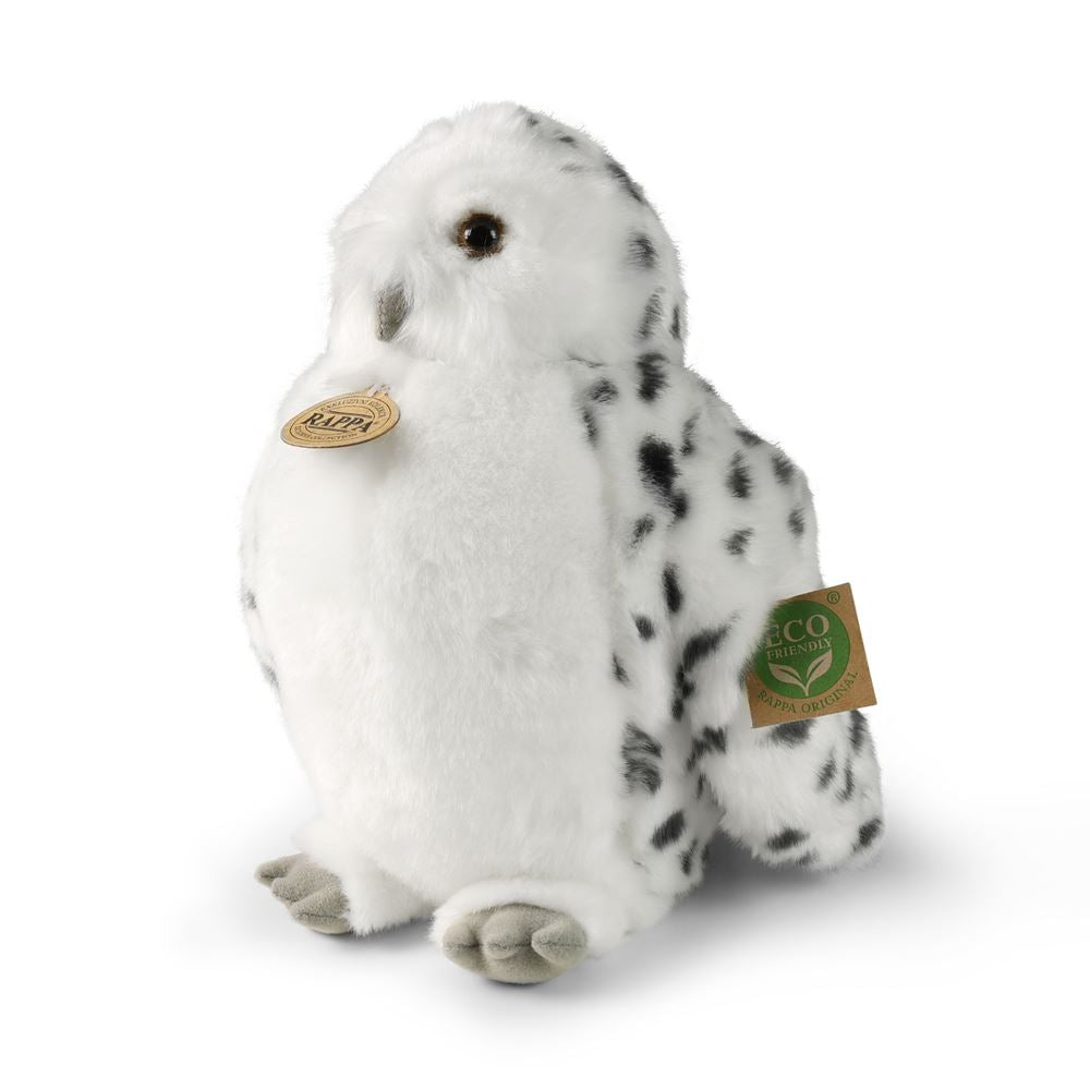 Peluche chouette blanche 28 cm écologique