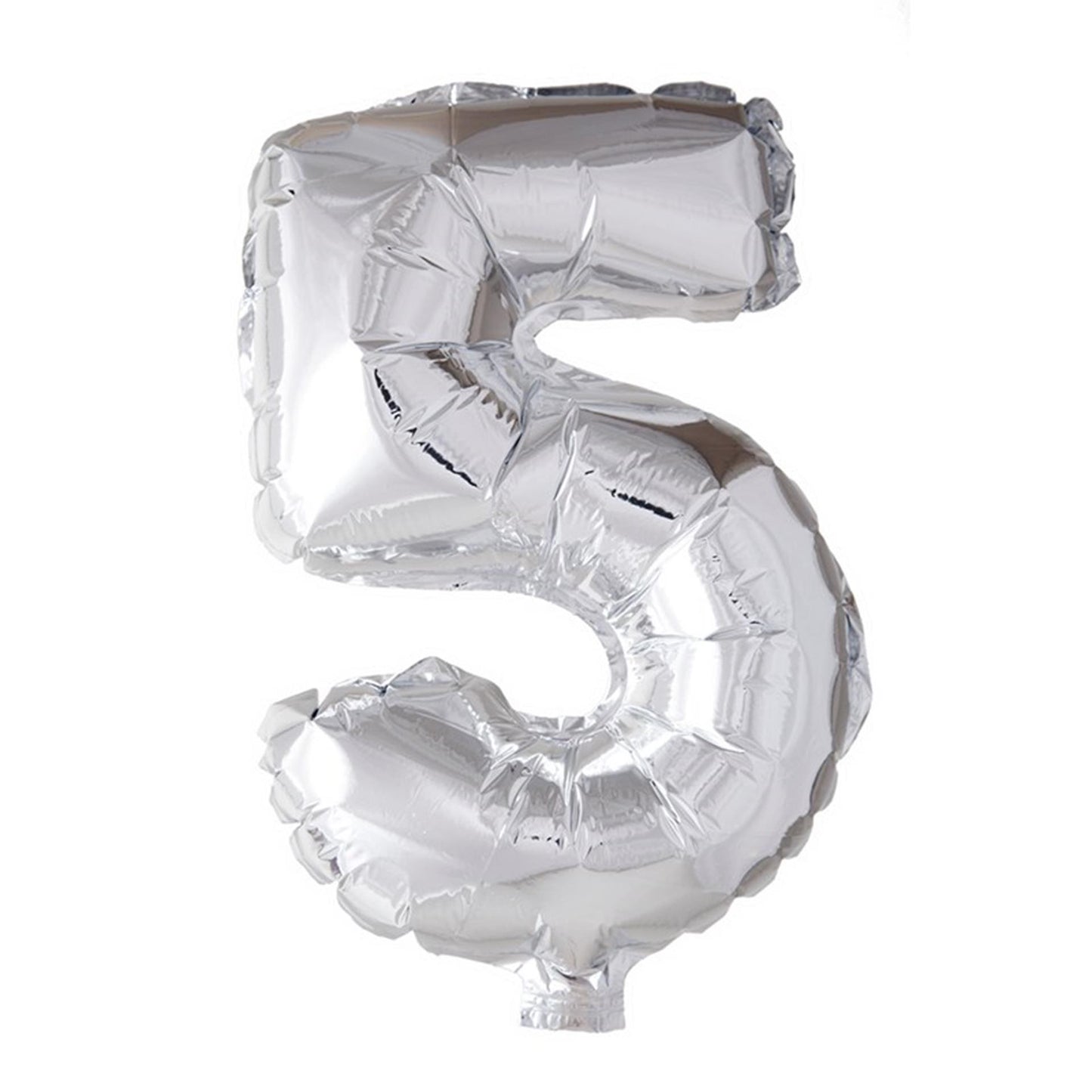 Ballon aluminium Globos numéro '5' argent 40cm